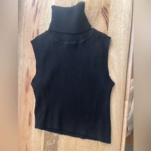 Cider high-neck asymmetric knit turtleneck